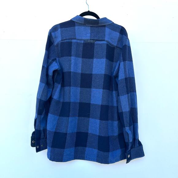 Fjallraven Men’s Canada Shirt Blue Black Plaid Flannel Button Down Shirt Large - Picture 5 of 11